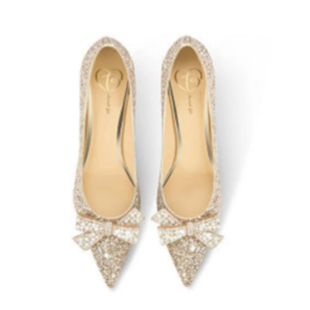 Pointed Toe Sparkling Stiletto Heel wedding shoes